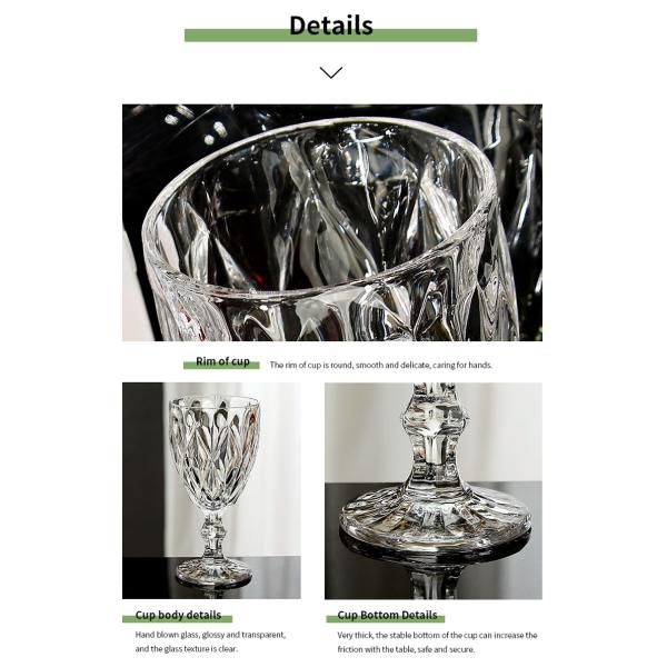 Personalised Red Wine Glass Crystal Goblets Single Wall