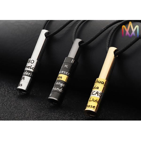 Private Logo Hip Hop Style Mens Engraved Necklace