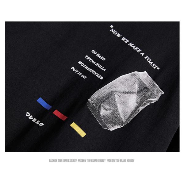 ODM 100% Cotton Streetwear Shoulder T Shirts 3XL Fashion Custom Printing