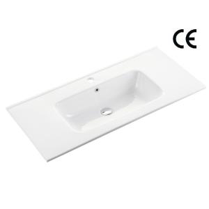 China 35 Inch Vanity Top Bathroom Sink Rectangle Vessel Basin 910X460X180mm on sale