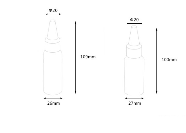 Durable Empty Plastic PET Bottles Cosmetic Packing With Needle Mouth Cover