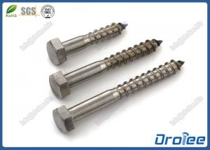 China 304/316 Stainless Steel Hex Head Wood Screw Lag Bolts on sale