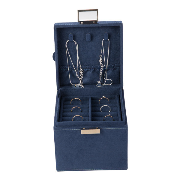 Lightweight Retail Jewelry Box , Easy To Take Leather Black Jewelry Box