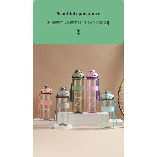 Lightweight 1000ml Clear Tritan Water Bottle Bpa Free Portable Plastic Gradient Color Large Sports Water Bottle Various Colours For Selection