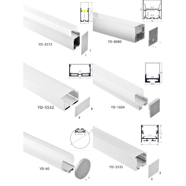 14.5*11.4mm Aluminium LED Profile Extrusion Anodized For Downy Lamplight