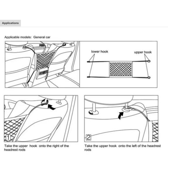 Black Dog Car Net 25*30cm 30*30cm Barrier Back Seat Net For Dogs