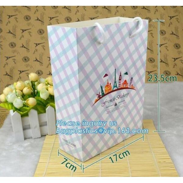 Bread Art Packing Kraft Paper Bag,Food Grade disposable Paper Bag With Logo Print,Beautiful printing Food grade package