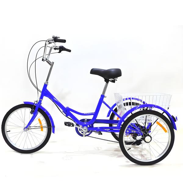 Folding 3 Wheel Bicycle For Adults Three Wheel Pedal Bike For Elderly Trike New Model 20 24 26