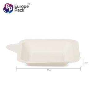 Eco friendly biodegradable tableware cheap disposable square cake dishes plates