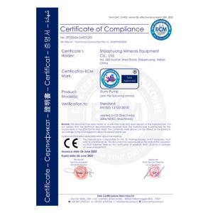 Shijiazhuang Minerals Equipment Co. Ltd Certifications