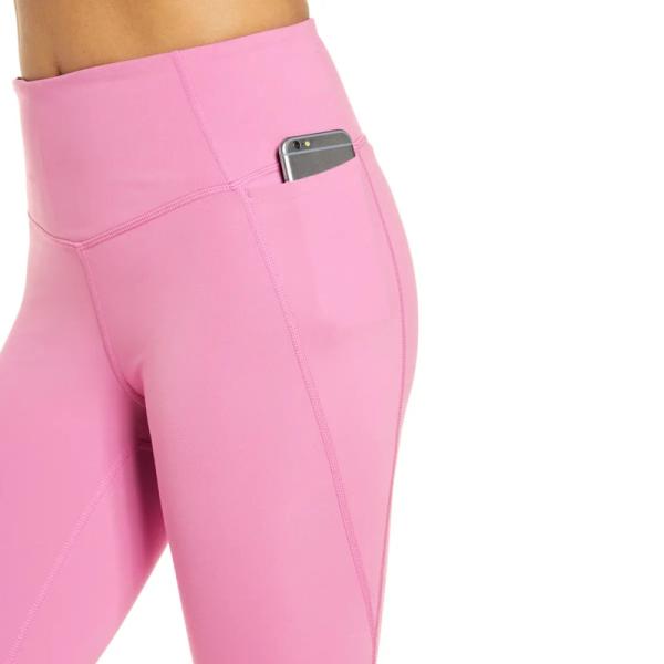 High Waist Pink Sexy Fitness Workout Gym Pants Yoga Leggings For Women With Pocket