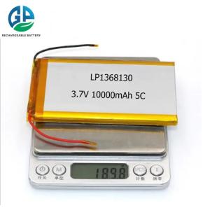 1368130 3.7v 10Ah 10000mah Lithium Polymer Battery Cell Rechargeable
