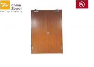 Quality BS Certified Fireproof Wooden Doors With Vision Panel/ Melamine Finish/ China Fir Skeleton for sale