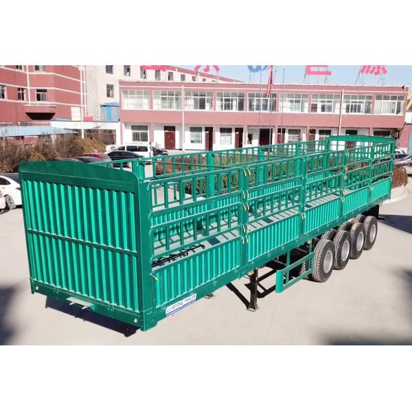 50Ton Leaf Spring Fence Cargo Transport Semi Trailer /Kin Pin 2''/3.5'' Bolt Type