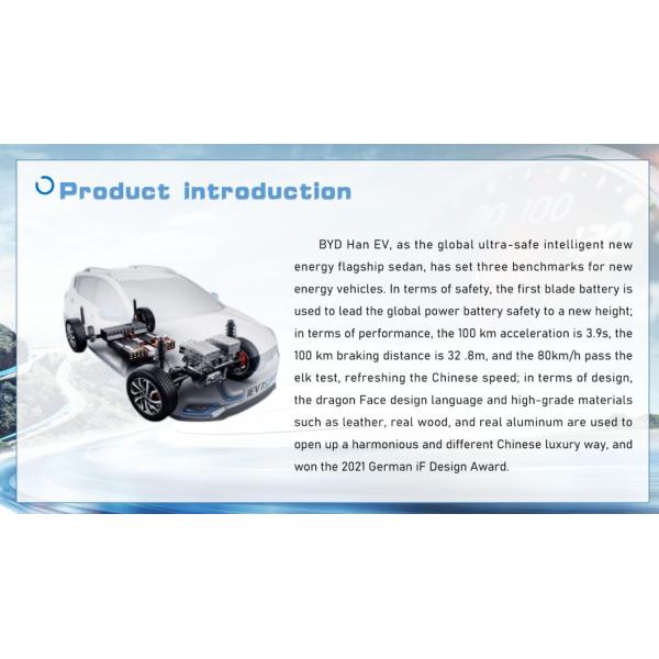 2022 Byd Han EV 4WD New Product High Quality 5 Door 4 Seat 610 Km Automobiles Electric Vehicle New Energy Car