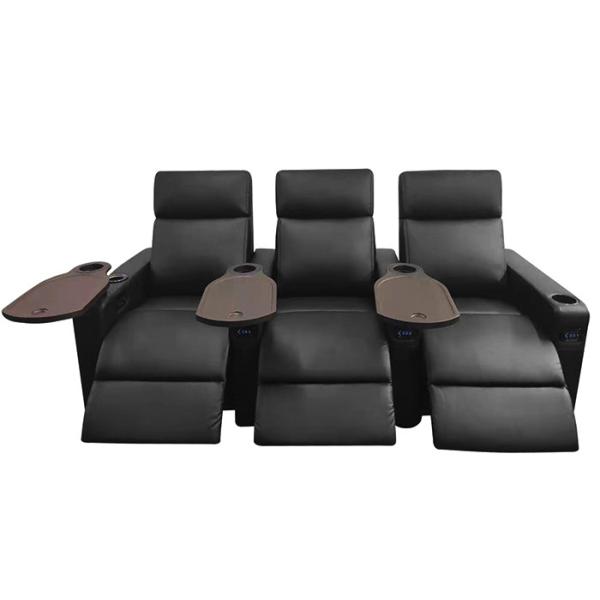 Love Seat Movie Electric Recliner Chairs With Blue LED Cupholder Light