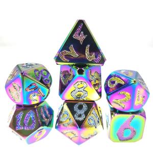 China Poker Chip Sturdy Tabletop RPG Wear Resistant Polyhedral Dice Set Dazzling For Rpg Game on sale