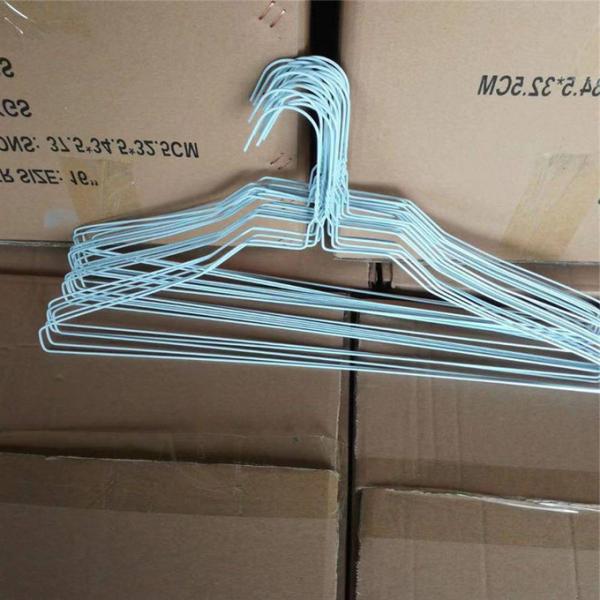 12.5kgs Per Box Metal Clothes Hangers 500pcs 1.9mm Thickness