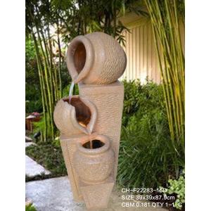 Quality 39 Inch Pots Polyresin Decorative Water Fountains for sale