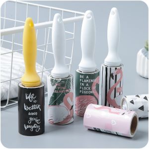 Quality Customized print promotional adhesive lint roller with refills for sale