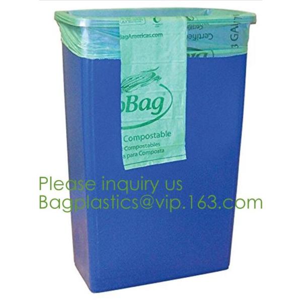 64 Gallon compostable trash bag biodegradable garbage bag, 0.9 Mil, 47"W x 60"H,cornstarch made 100% eco friendly direct