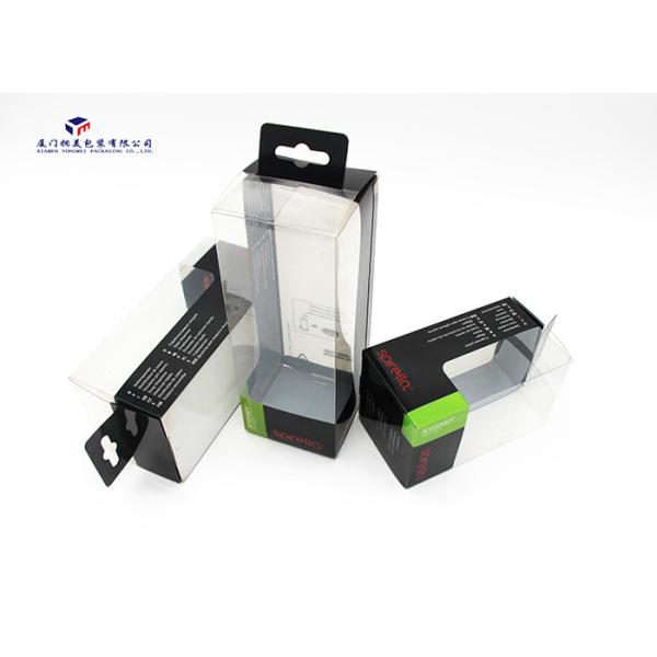UV Printing Plastic Retail Packaging Boxes With Hang Strip Convenient To Display