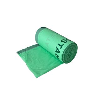 China Green Biodegradable Drawstring Trash Bags Non Toxic With Custom Logo on sale China Green Biodegradable Drawstring Trash Bags Non Toxic With Custom Logo on sale