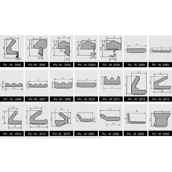 Kerf Weather Strip for Wooden Doors -40-280C PU Foam Window Seals Extruded Production