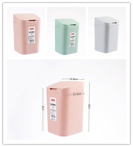 1.5L Desk Plastic Dustbin For Schools Toilet Waste Management