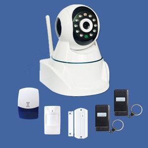 China GSM alarm IP camera system supporting TCP/IP internet protocol built-in web server on sale