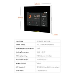 Smart Home Tuya 4g/GSM/Wifi Home Security Panel Anti Theft Security Alarm System