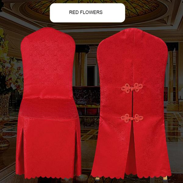 Jacquard Polyester Hotel Wedding Banquet Chair Covers