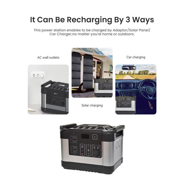 300000mAh Lithium Battery Portable Power Station 1000 Watt Solar Generator AC220v 110v