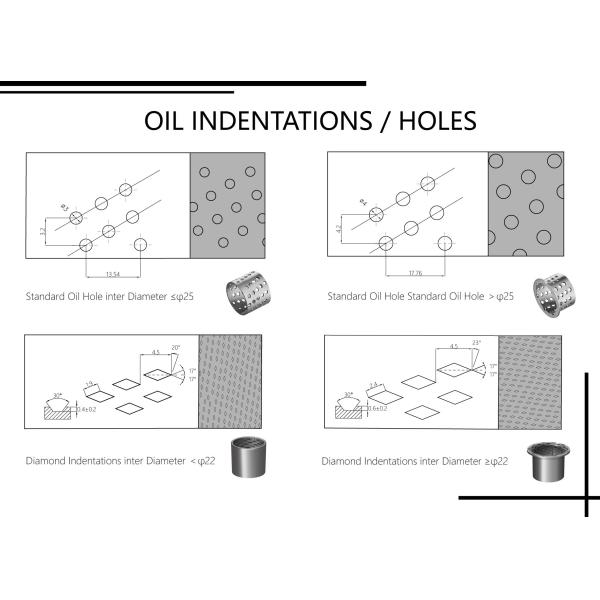 CuSn8 Self Lubricating Plain Bearing , Metric Flanged Sleeve Bearing VSB-22