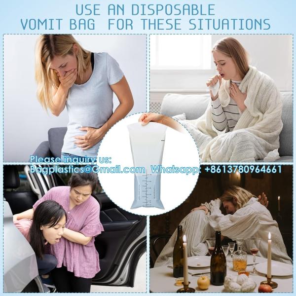 Disposable Puke Vomit Bag 1200ml Nausea Barf Bags Emesis Bags Portable Throw Bags For Kids Motion Sickness Car Taxi