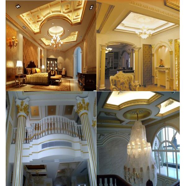 Factory sales high density carved pu foam moulding for villa decoration