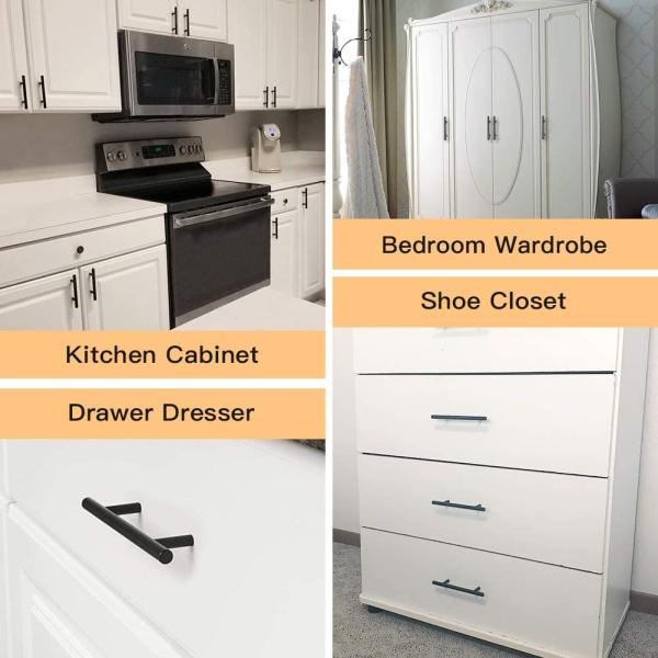 Stainless Steel Handles Kitchen accessories Kitchen Cabinet Handles with Black Spraying Powder