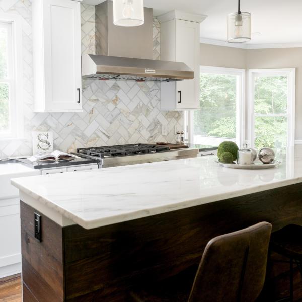 L Shaped Solid Wood Kitchen Pantry Cabinet Contemporary Shaker Style