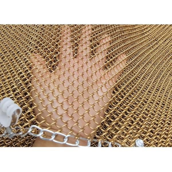 1.5mm Metal Mesh Drapes For Fireplace Room Dividers