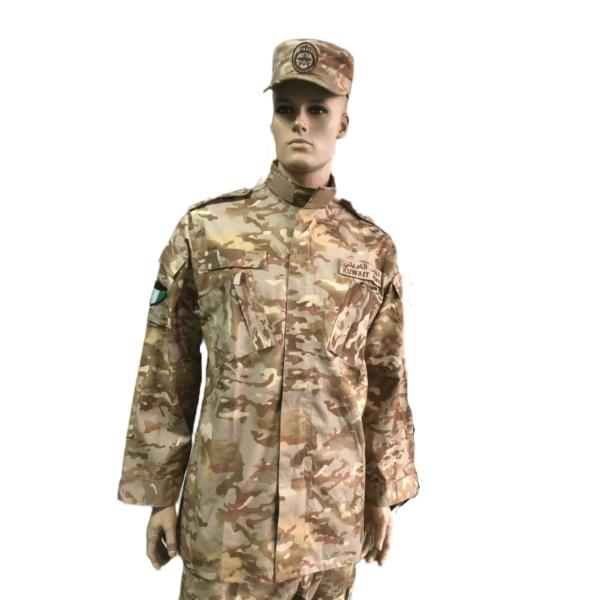 ACU Military Jacket And Pants 60 Cotton 40 Polyester / Twill Fabric Military Uniform Set For Kuwait Army