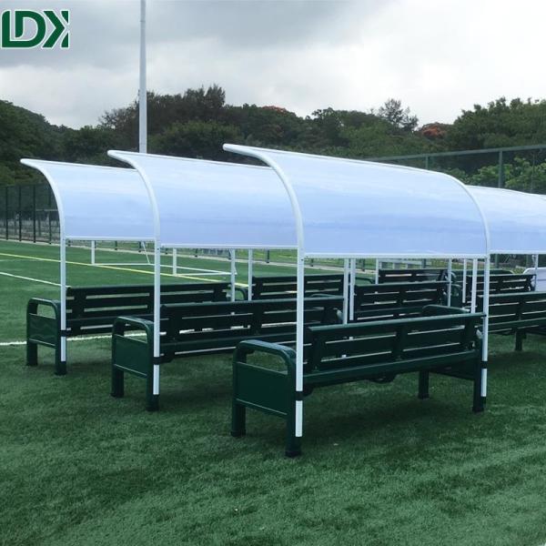 2.15m Aluminum Soccer Pitch Portable Soccer Bench With Tent Player Team Rest Area Equipment