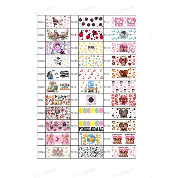 Removable Adhesive Type 0.1mm Custom UV Transfer Stickers UV DTF Decals