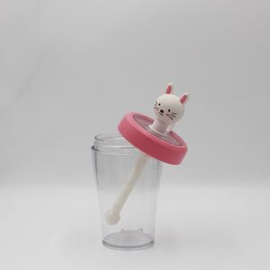 Quality Fitness Sports Hello Kitty Shaker Bottle Plastic Transparent Straw for sale