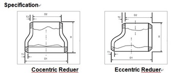 ASTM B16.9 A403 WP321H Butt Weld Eccentric Reducer