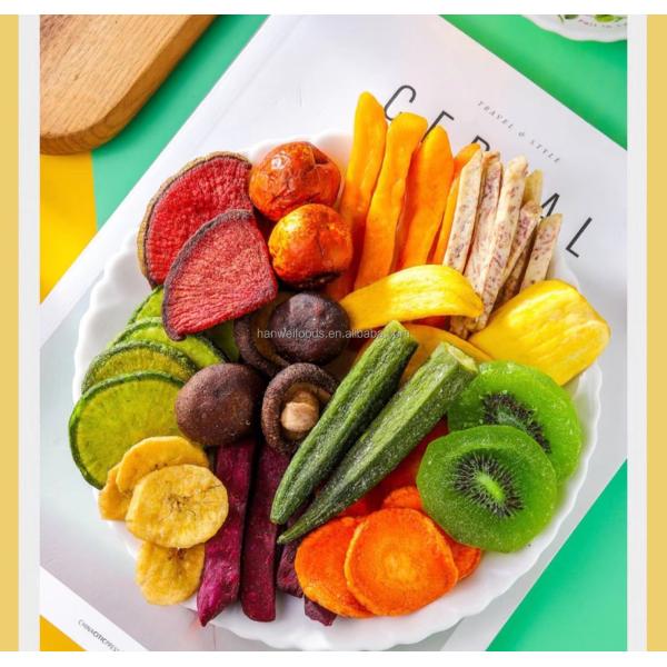 Mixed dried fruits and vegetables children snacks vacuum fried vegetable chips