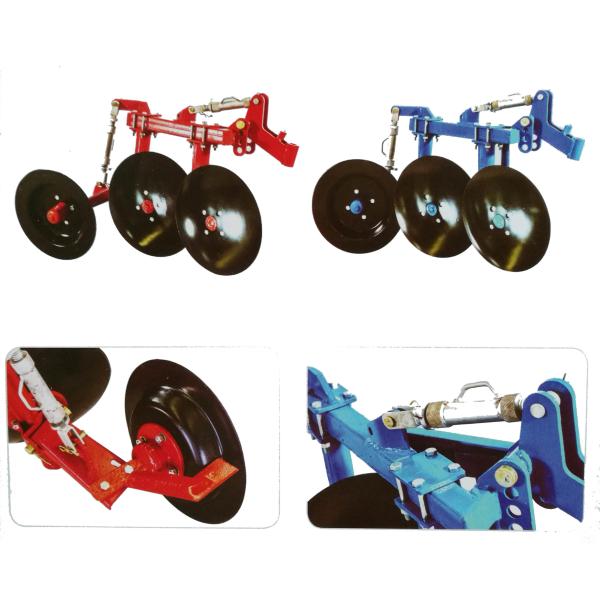 1LS series agriculture equipment disc plough with 2pcs discs used for 12-18hp walking tractor
