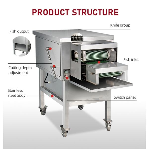 Stable Frozen Fish Cutting Machine Wear Resistant Stainless Steel