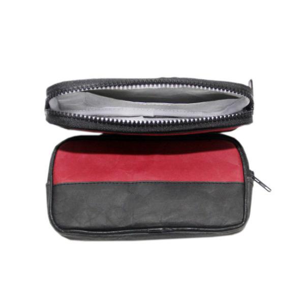 Factory Manufacture recycle washable kraft paper zip clutch bag travel organizer bag