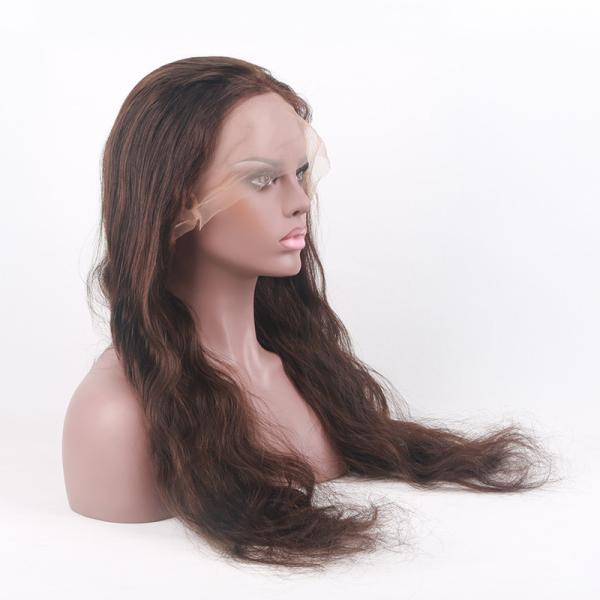 130% Density Body Wave Full Cuticle 20inch Glueless Full Lace Wig With Baby Hair