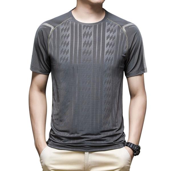 Summer Thin Breathable Running Fitness Loose Short Sleeve T Shirt For Men